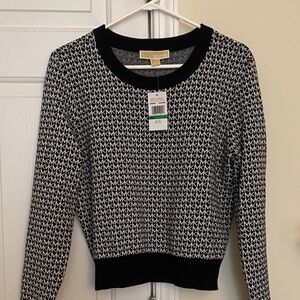 Michael Kors Monogram Black and White Sweater